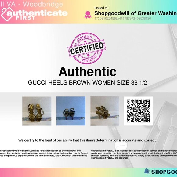 GUCCI GOLD HEELS SIZE 38 1/2 - Picture 7 of 7